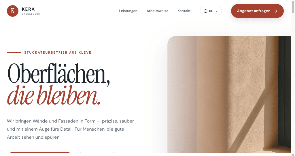 Kera Stukadoors product screenshot